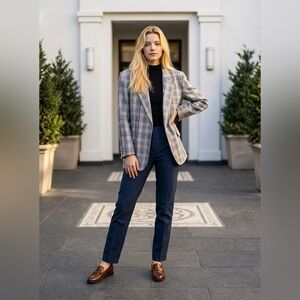 Dkny Vintage Plaid Blazer